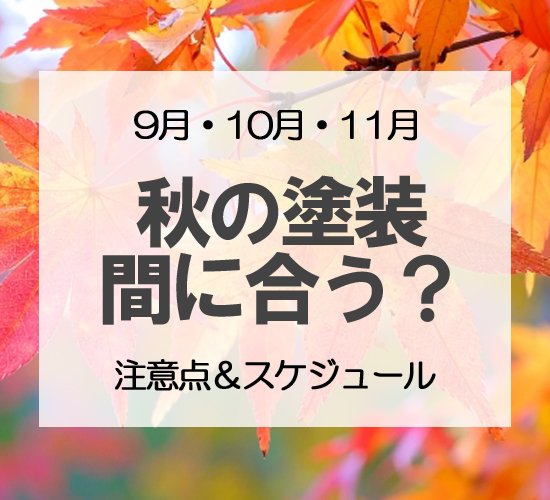 【外壁塗装は秋が人気?】9月・10月・11月どの月が正解?注意点やスケジュールも解説!