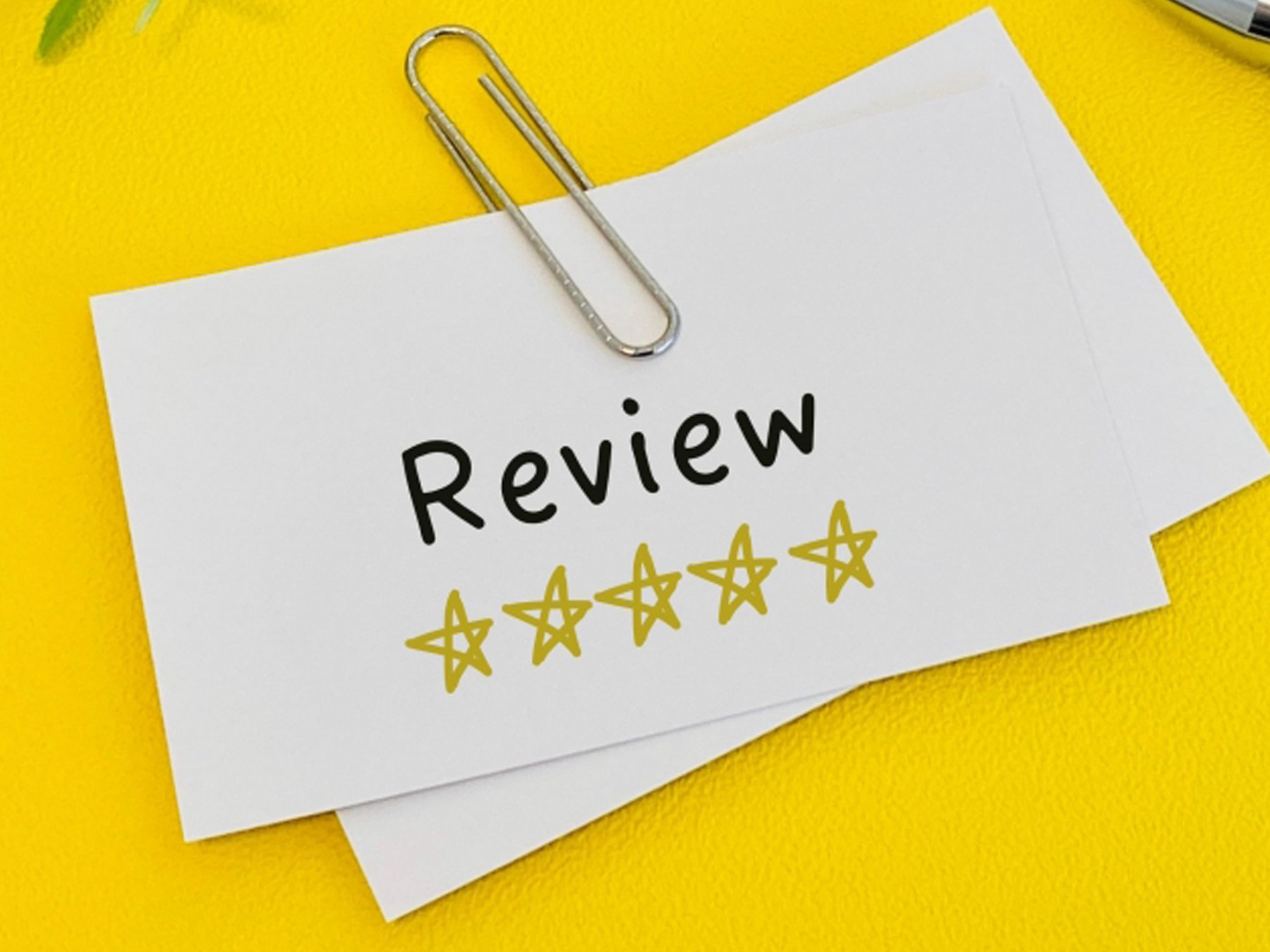 お客様の声をイメージしたレビュー画像