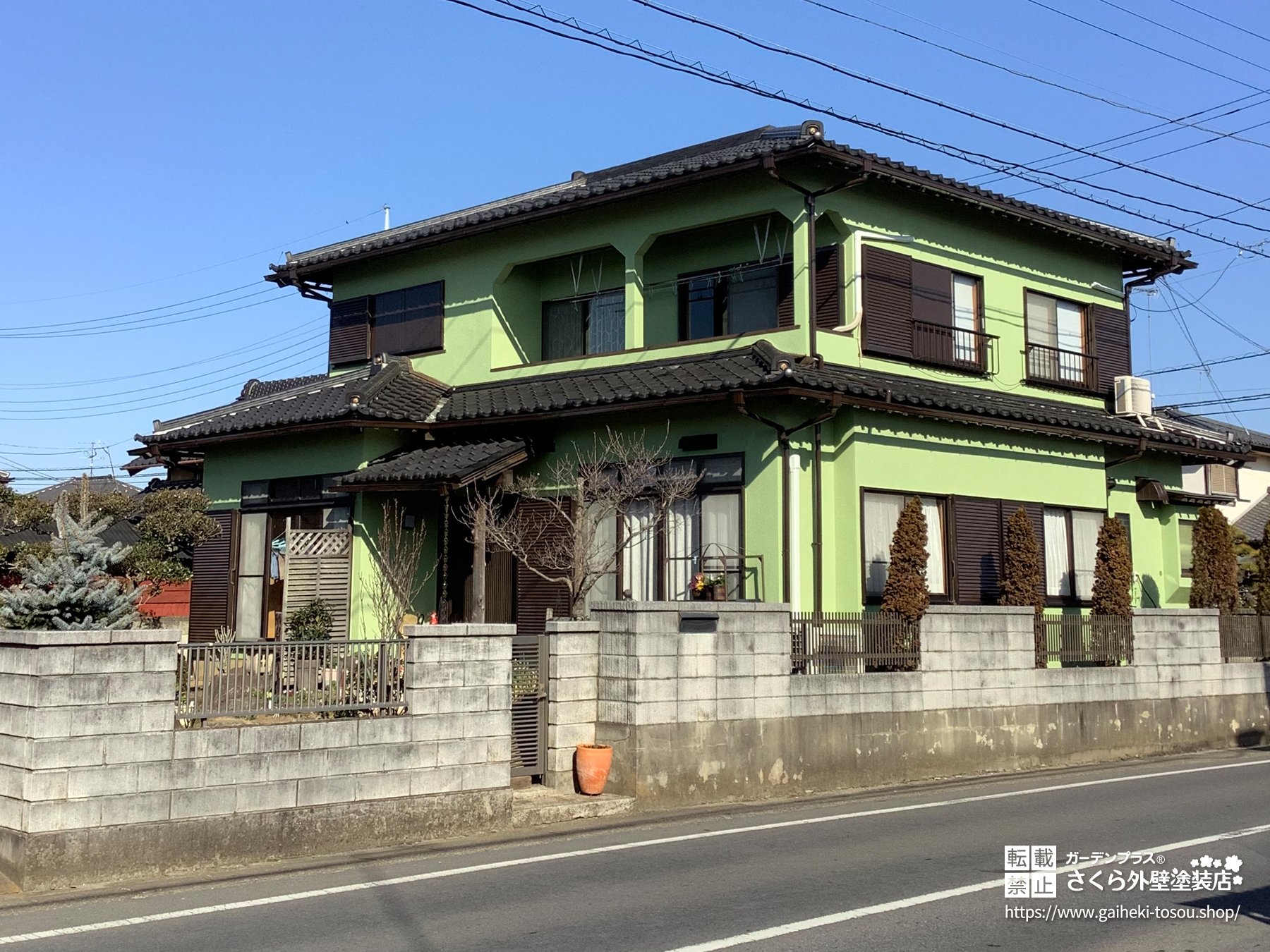 明るいグリーン×黒の組み合わせ