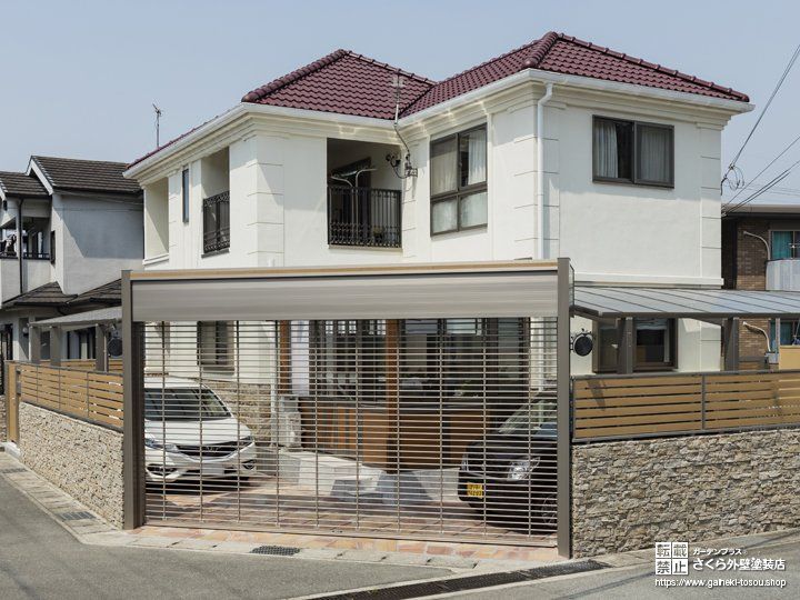 新築のように生まれ変わった外壁 外構同時リフォーム工事 さくら外壁塗装店