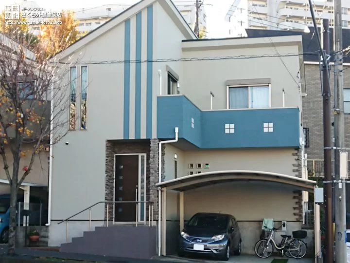 No.170 スタイリッシュ×かわいらしさを組み合わせた外壁塗装と屋根塗装[塗装後]