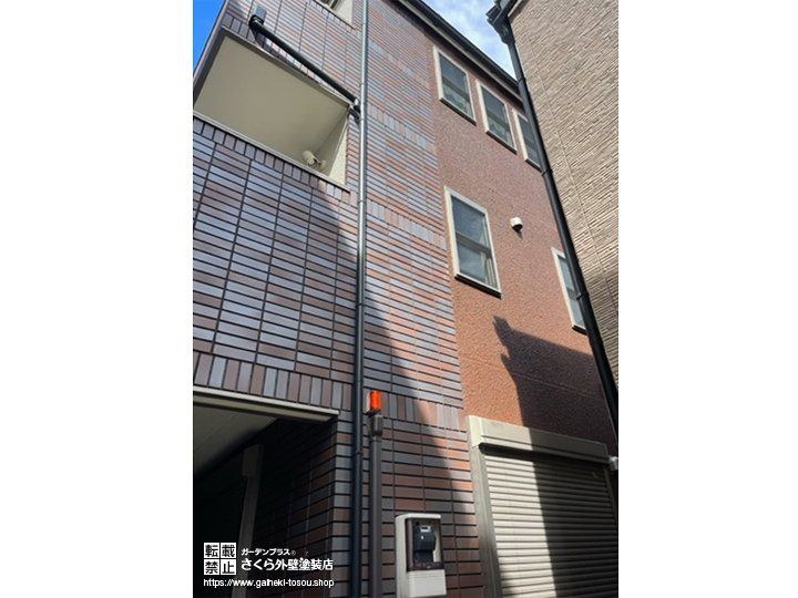 No.286 既存タイル外壁とカラートーンを合わせて雰囲気を揃えた外壁塗装[塗装後]
