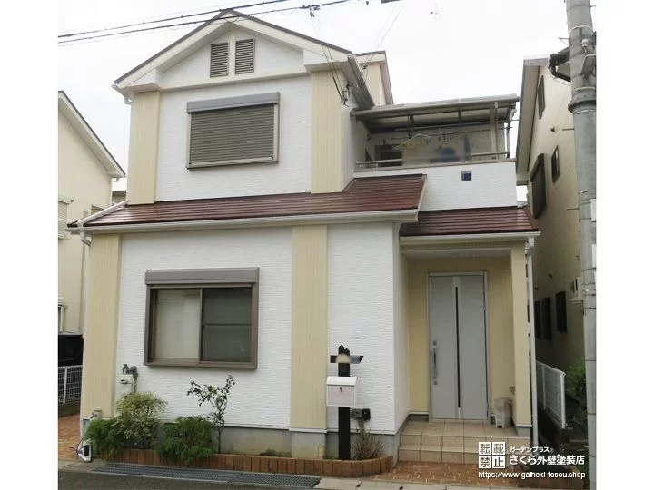 No.403 ナチュラルカラーの組み合わせでお家全の印象が明るくなった外壁塗装[塗装後]