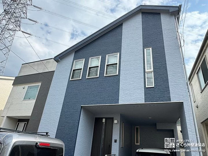 No.410 ネイビー×ブルーで爽やかな印象に生まれ変わった外壁・屋根塗装工事