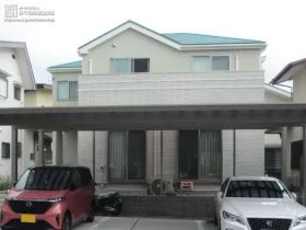 No.443 クリヤー塗料でおしゃれなツートンカラーデザインが目を引く外壁塗装・屋根塗装工事