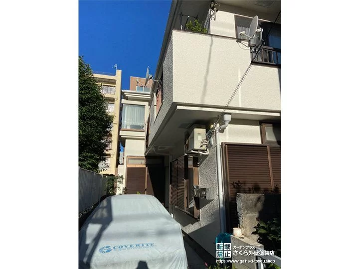 No.467 ホワイト外壁×ブラウン屋根で明るく高級感を演出する外壁塗装[塗装後]