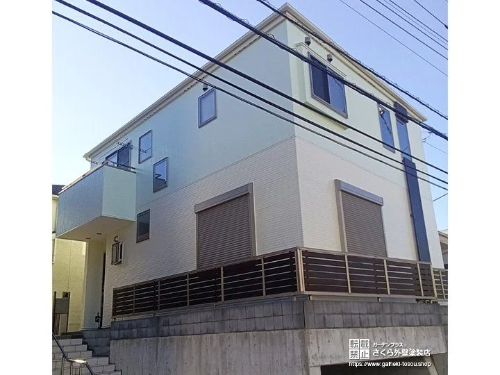No.480 ツートンのパステルデザインがお住まいを彩る外壁塗装・屋根塗装工事[塗装後]
