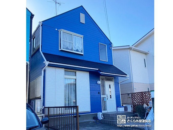 No.483 鮮やかなブルーが美しい外壁塗装・屋根塗装工事[塗装後]
