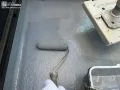 ベランダの防水塗装を行いました ベランダには防水塗装を行いました。[ベランダ塗装 上塗り]