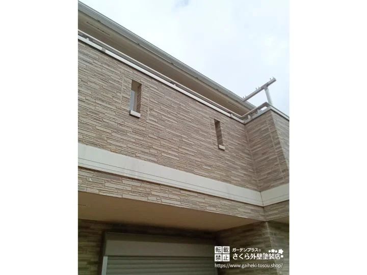No.513 外壁の石目調がおしゃれなお住まいの外壁塗装・屋根塗装工事[塗装前]