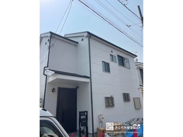 No.529 ホワイトの外壁が光輝く外壁塗装・屋根塗装工事[塗装後]