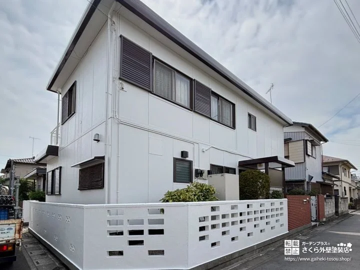 No.564 築20年以上の住宅を白く美しくリフレッシュした外壁塗装・屋根塗装工事[塗装後]