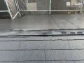 屋根塗装の様子・続き 屋根塗装によって色と艶が整い、耐久性が高まりました。[屋根塗装完了]