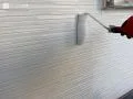 外壁塗装・続き すっきりと清潔感のある外観へと仕上がりました。[塗装中]