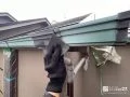 軒樋塗装 色あせが目立っていた軒樋を塗装し、美しいブラックに仕上げました。[軒樋・ケレン]