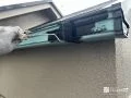軒樋塗装 色あせが目立っていた軒樋を塗装し、美しいブラックに仕上げました。[軒樋・中塗り]