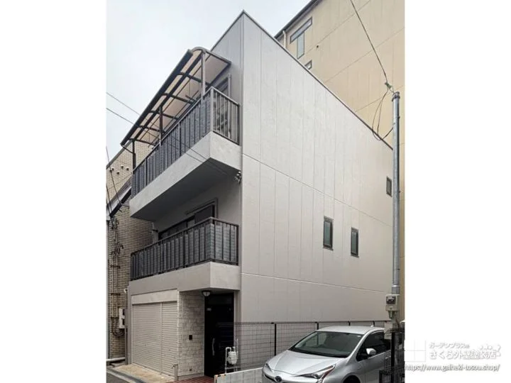 No.618 無機フッ素塗料とウレタン防水工事で美観と耐久性を両立した外壁塗装・陸屋根防水工事[塗装後]