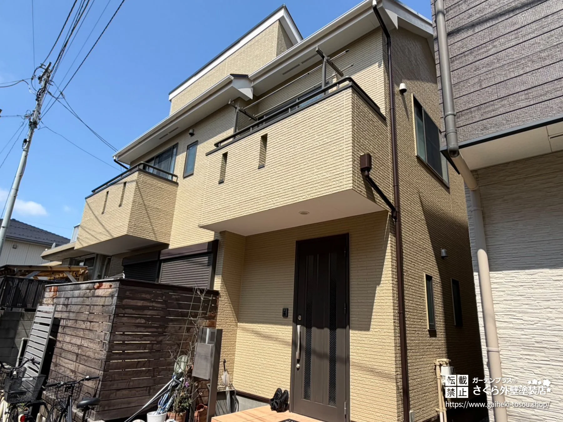 No.619 上品なベージュで落ち着いた外観に仕上げた外壁塗装・屋根塗装工事[塗装後]