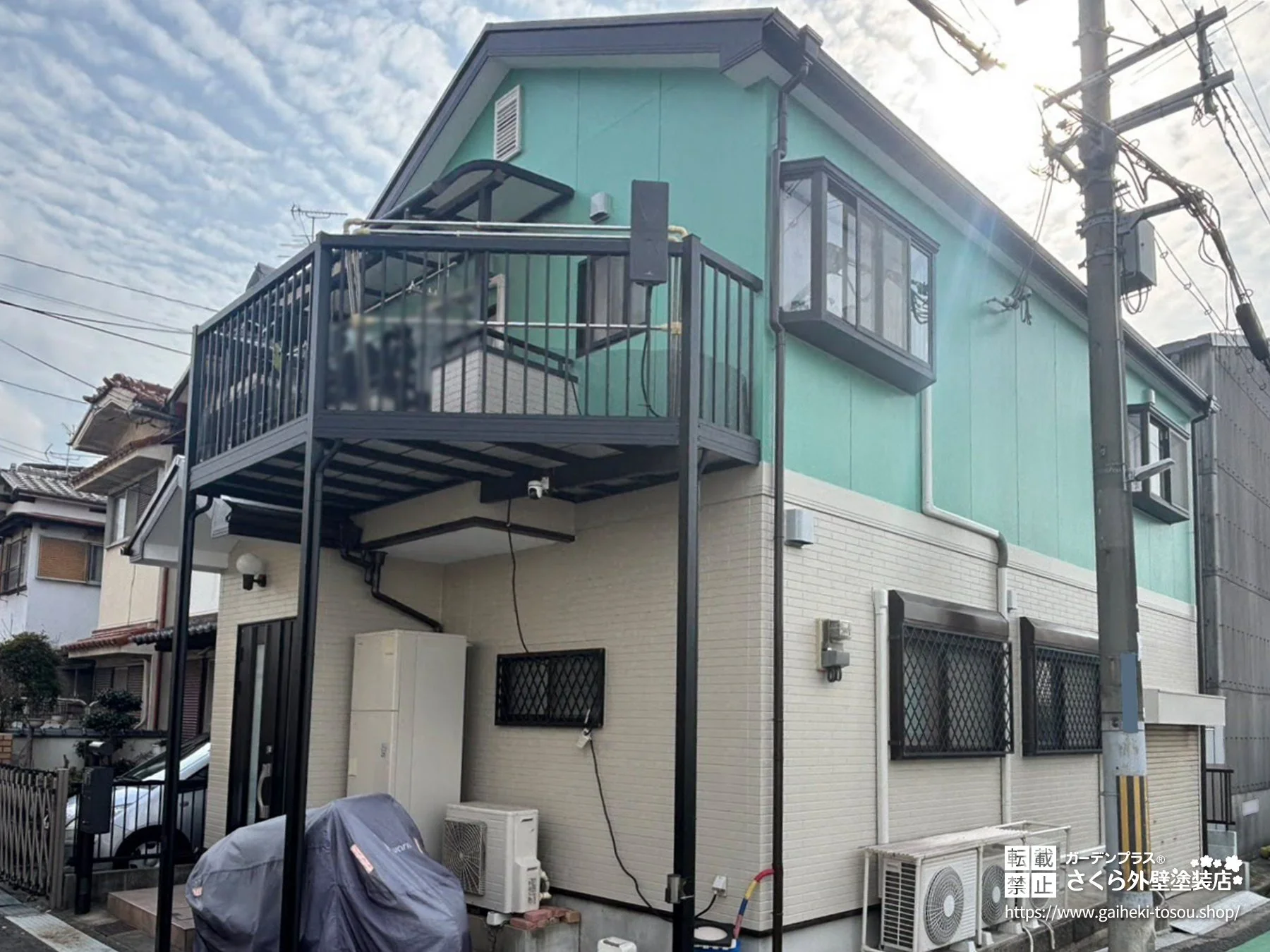 No.620 やわらかさと個性が際立つ印象的なツートンカラーへ一新した外壁塗装・屋根塗装工事[塗装後]