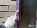 サッシ廻りシーリング打ち替え サッシ廻りのシーリングを打ち替えました。[サッシ廻り・養生、プライマー塗布]