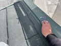 棟板金塗装 棟板金もしっかりメンテナンスしました。[棟板金・ケレン]