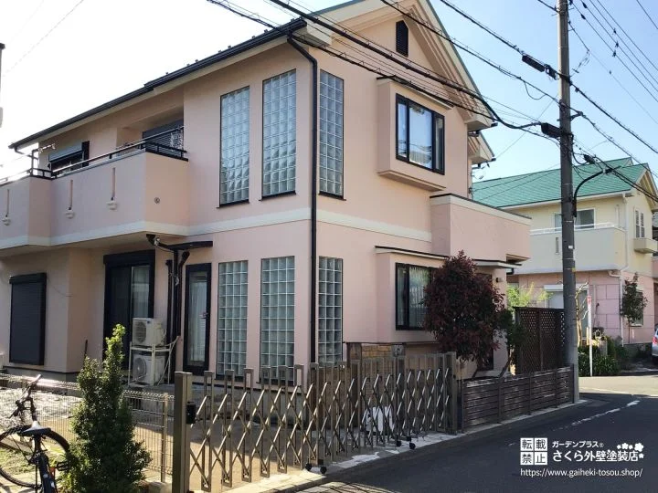 No.624 やさしいピンクで印象一新！遮熱塗料で快適性も高めた外壁塗装・屋根塗装工事
