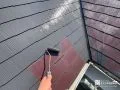 屋根塗装 色あせていた屋根を塗装。カラーを一新して美しく仕上げました。[屋根・中塗り]