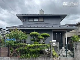 ブルーグレー×グレージュで洗練された外観に仕上げた外壁塗装工事
