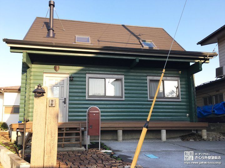 木の温もりに癒されるログハウスの外壁デザイン 外壁 屋根のデザイン集 さくら外壁塗装店 外壁塗装リフォーム工事専門店