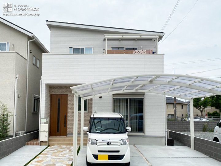 No.342 片流れ屋根を採用した洋風の外壁デザイン