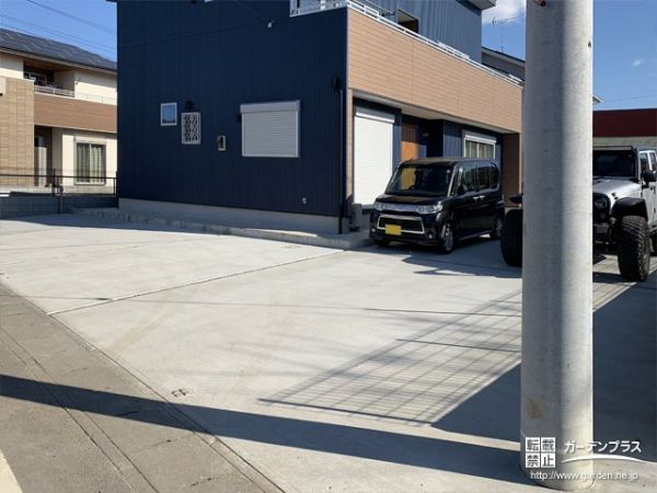 No.12185 全面コンクリートで変形地も使いやすい駐車スペース工事