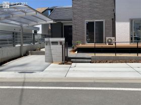 直線で構成されたモダンな新築外構一式工事