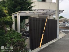 自転車の盗難防止にも役立つスクリーンフェンス