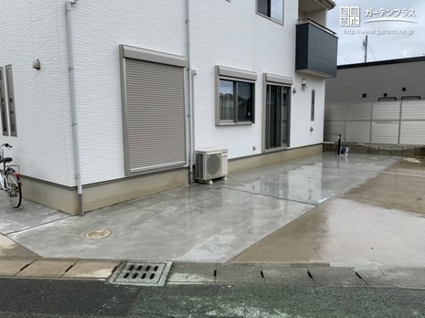 No.14041 雑草や泥はねを気にせずお庭を使える土間コンクリート舗装工事