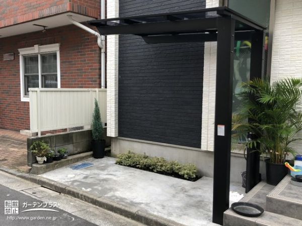 No.14122 植栽がお庭らしい彩りを添える駐輪スペース工事