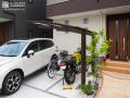 サイクルポート付きの駐輪スペース