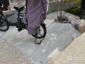 安定して自転車が置ける土間コンクリート舗装工事