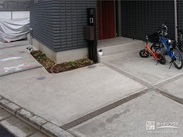 No.15313 コンクリート舗装で敷地面積を有効活用できる新築外構工事