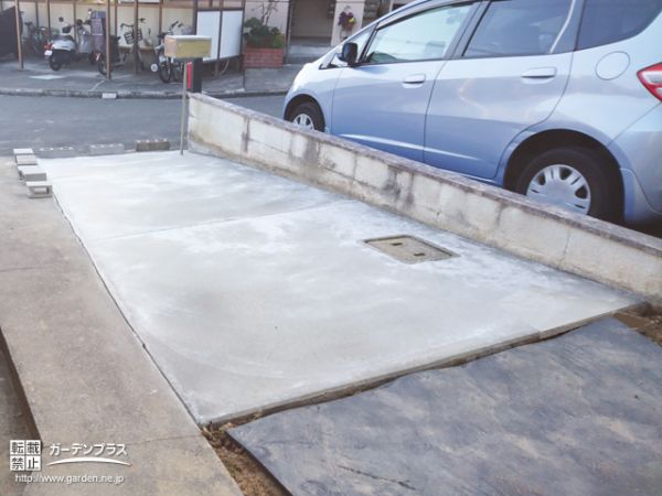 No.15812 乗り入れしやすい土間コンクリートの駐車スペース増設工事