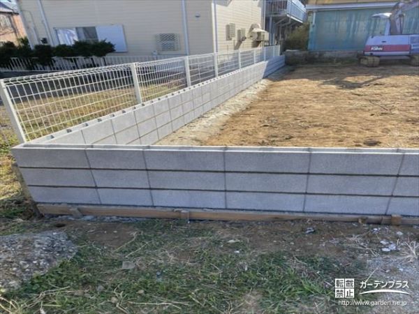 新築戸建を建てる前の境界ブロック塀工事
