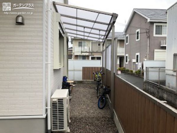 No.15900 サイクルポートとしても活用できるテラス屋根の設置工事