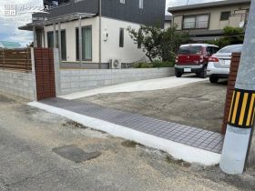 ご実家側も道路拡張工事に備えて補修