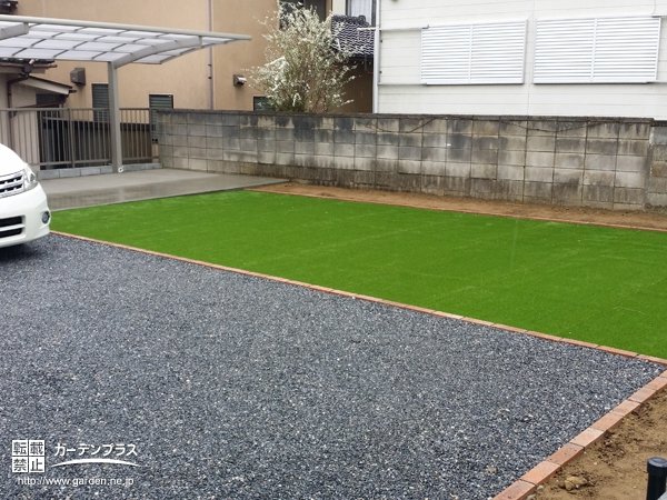 No.3085 人工芝で雑草対策を施した主庭改造工事