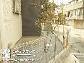 犬走りの砂利敷き施工