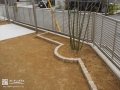 フェンス横の花壇造作工事