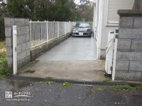 コンクリート舗装の利点を十分に発揮する駐車スペースのリフォーム工事