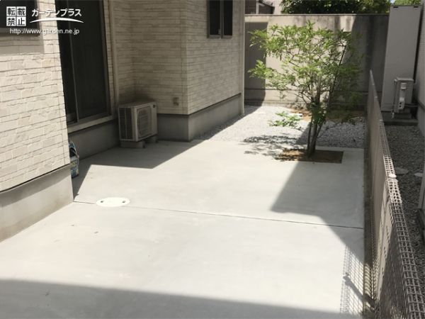 水はけを良くし植栽の美しさを引き立てる土間コンクリート打設工事 No 9015 テラスまわりの施工例 さくら外壁塗装店 外壁塗装リフォーム工事専門店