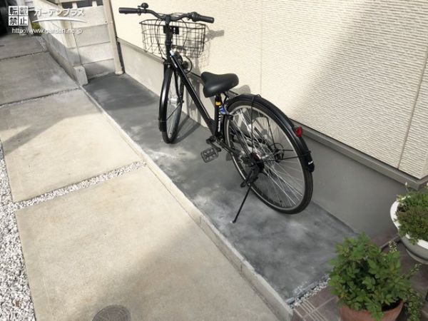 自転車が倒れにくい安定した駐輪スペース設置工事
