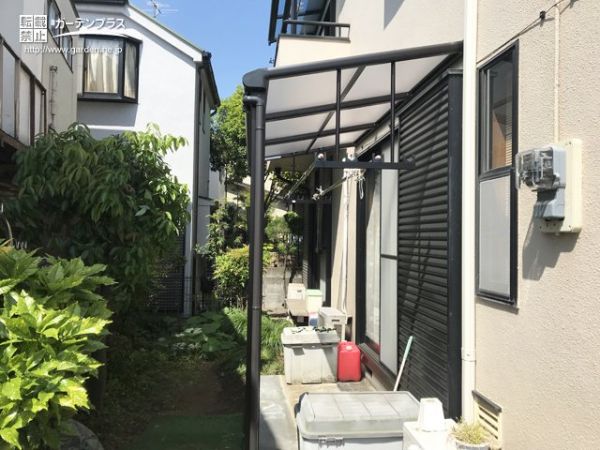 No.9240 家事効率を上げてテラスまわりをシックに彩るテラス屋根設置工事