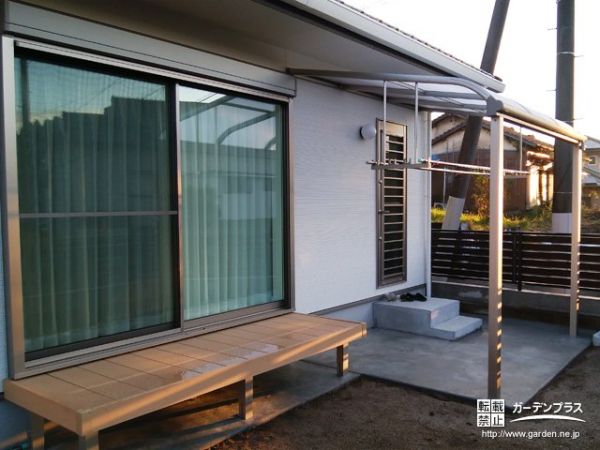 No.9649 お庭で過ごす時間をより快適にするウッドデッキとテラス屋根設置工事